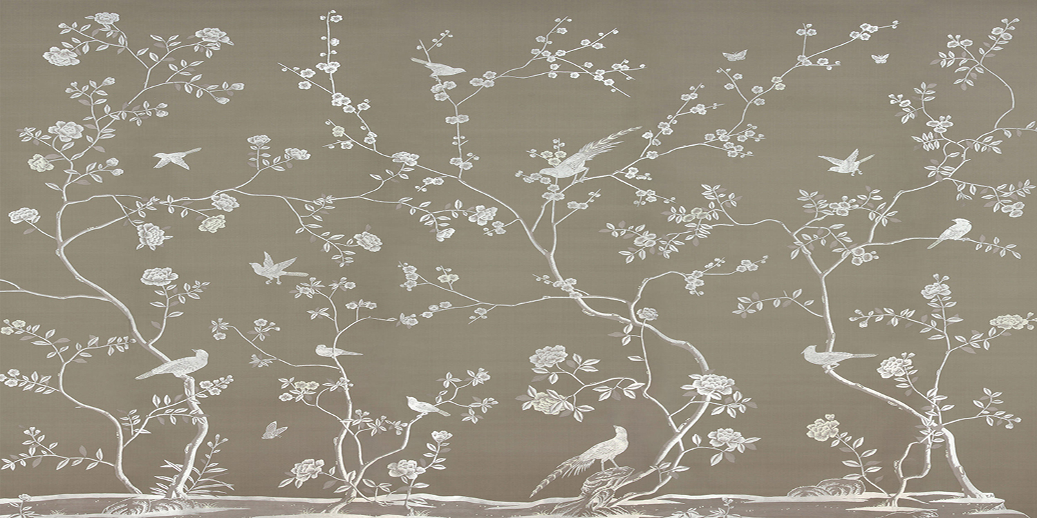 Обои ручная роспись Badminton Lead Grey - фото