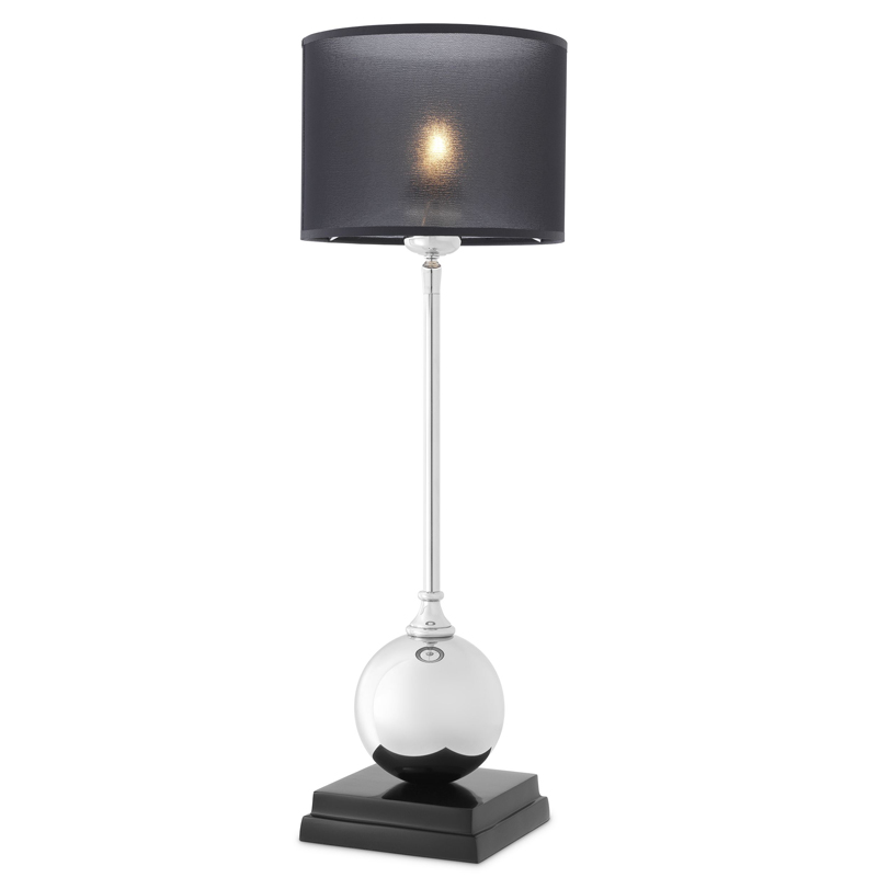 Настольная лампа Eichholtz Table Lamp Carnivale Никель Черный в Омске | Loft Concept 