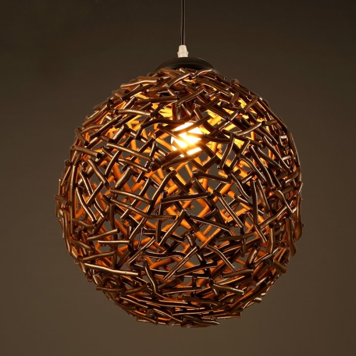 Подвесной светильник Old Wicker Pendant Sphere  в Омске | Loft Concept 