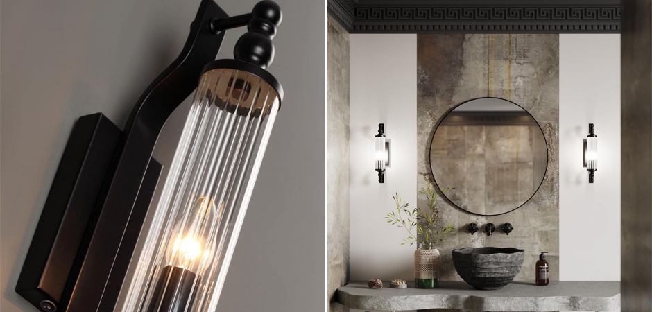 Бра Glass TUBE Черное Бра Glass TUBE Черное - Loft-Concept в Омске