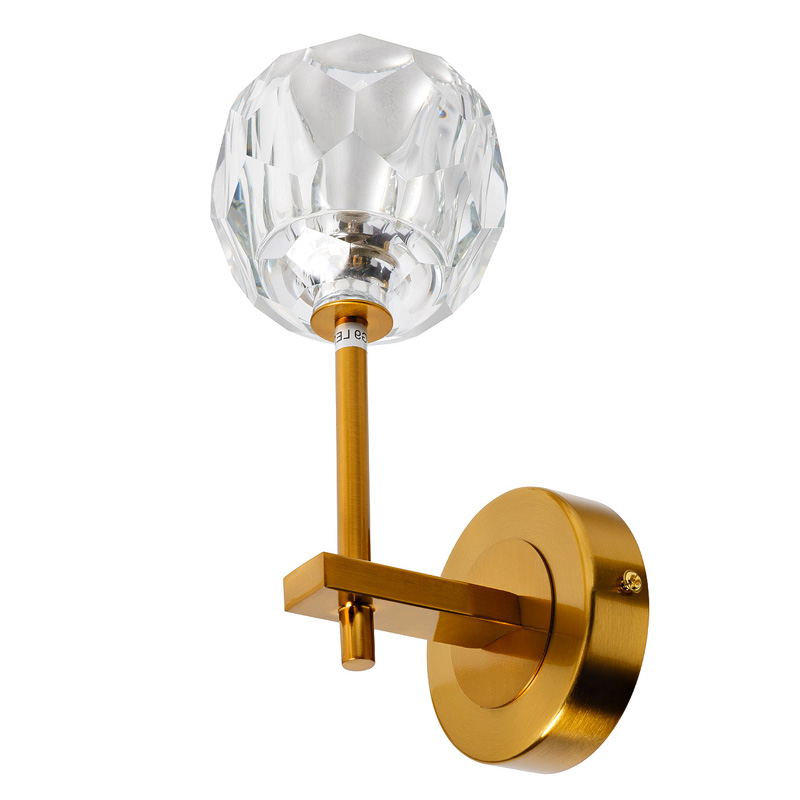 Бра RH Boule de Cristal Single Wall Lamp Gold матовое золото в Омске | Loft Concept 