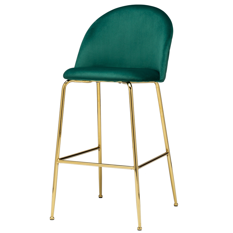 Барный стул Vendramin Bar Stool green Зеленый Глянцевое золото в Омске | Loft Concept 