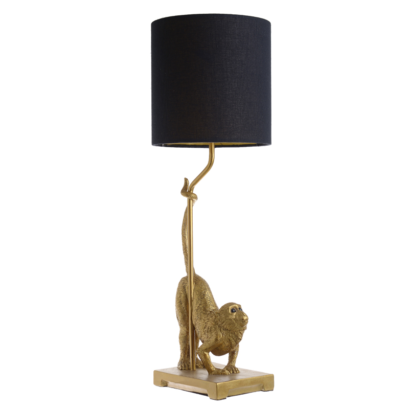 Настольная лампа Curious Monkey Table lamp Золотой Черный в Омске | Loft Concept 