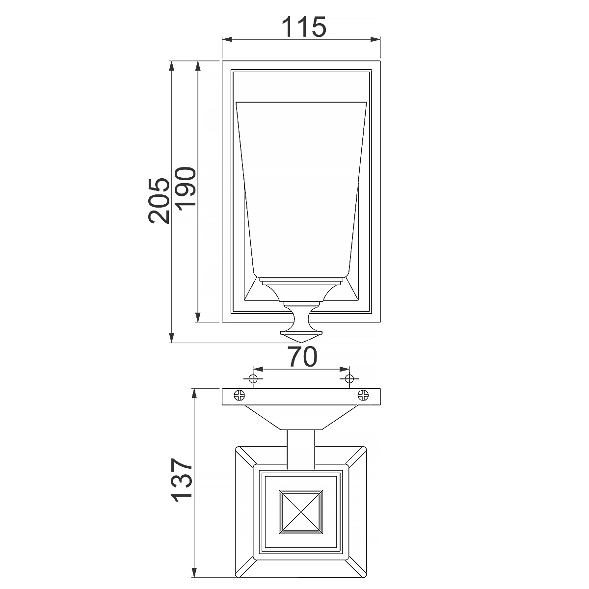 Бра с белым матовым плафоном на прямоугольном основании цвета хром Hinkley в Омске