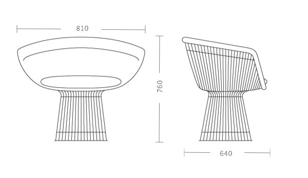 Кресло Platner lounge в Омске