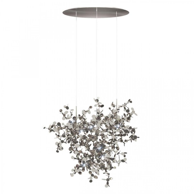 Люстра Terzani Argent Suspension Silver Pendant lamp диаметр 85 Серебряный в Омске | Loft Concept 