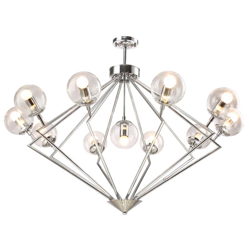 Люстра Liebaud Chandelier 11 lamp Хром в Омске | Loft Concept 