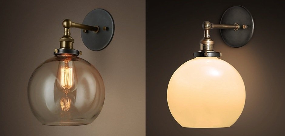 Бра Loft Clear Glass Sphere Cloche Бра Loft Clear Glass Sphere Cloche - Loft-Concept в Омске