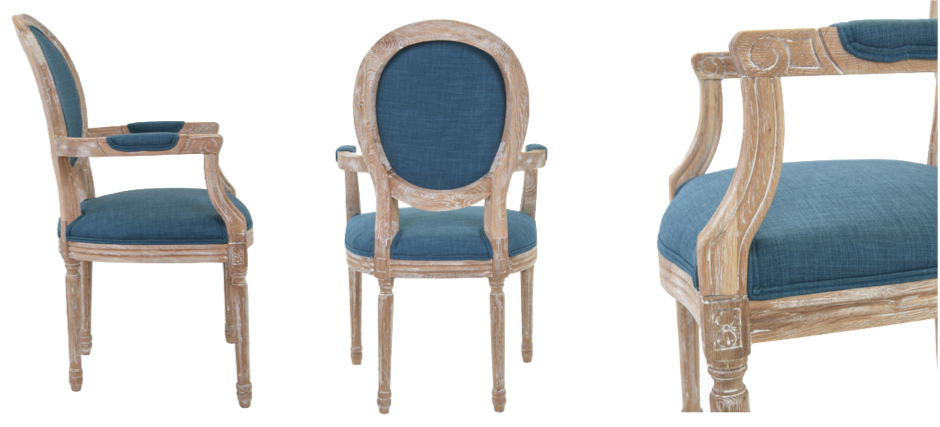 Стул French chairs Provence Blue ArmChair Стул French chairs Provence Blue ArmChair - Loft-Concept в Омске