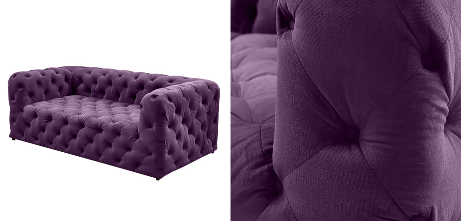 Диван Soho tufted purple velor Диван Soho tufted purple velor - Loft-Concept в Омске