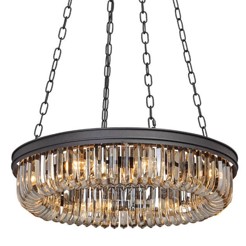 Люстра Retro Frozen Amber Glass Chandelier D 62 Черный в Омске | Loft Concept 