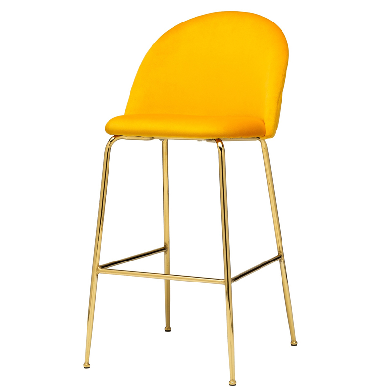 Барный стул Vendramin Bar Stool yellow Желтый Глянцевое золото в Омске | Loft Concept 