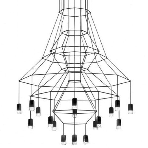 Подвесной светильник Vibia Wireflow 0315 Черный в Омске | Loft Concept 