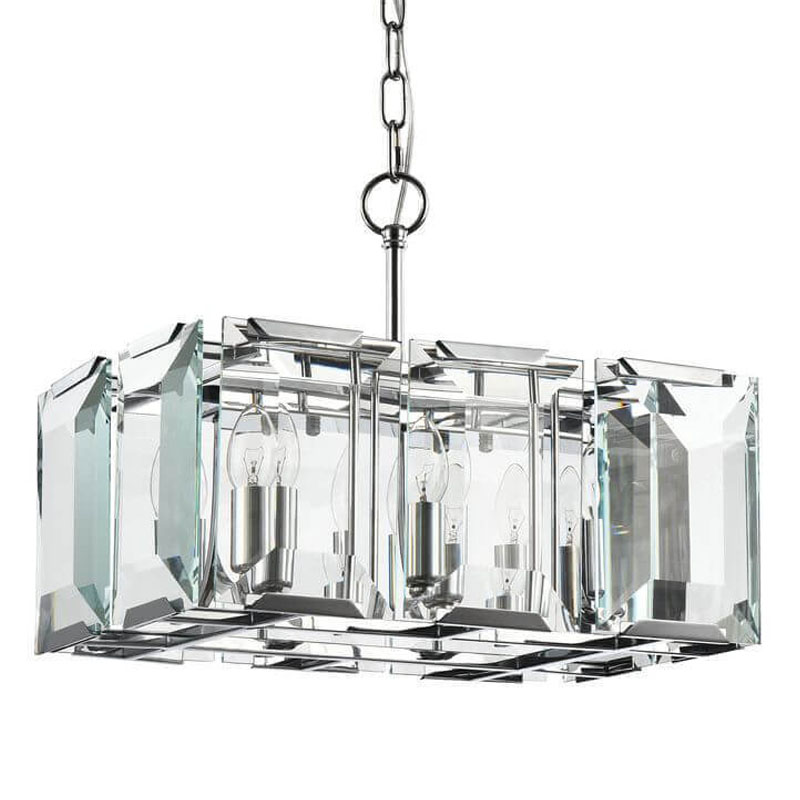 Люстра Harlow Crystal Square Chandelier chrome 6 Хром в Омске | Loft Concept 