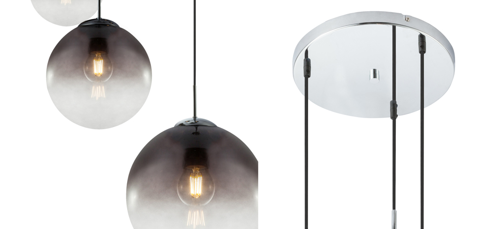 Люстра Ball Sunrise Pendant lamp smok 3 плафона Люстра Ball Sunrise Pendant lamp smok 3 плафона - Loft-Concept в Омске