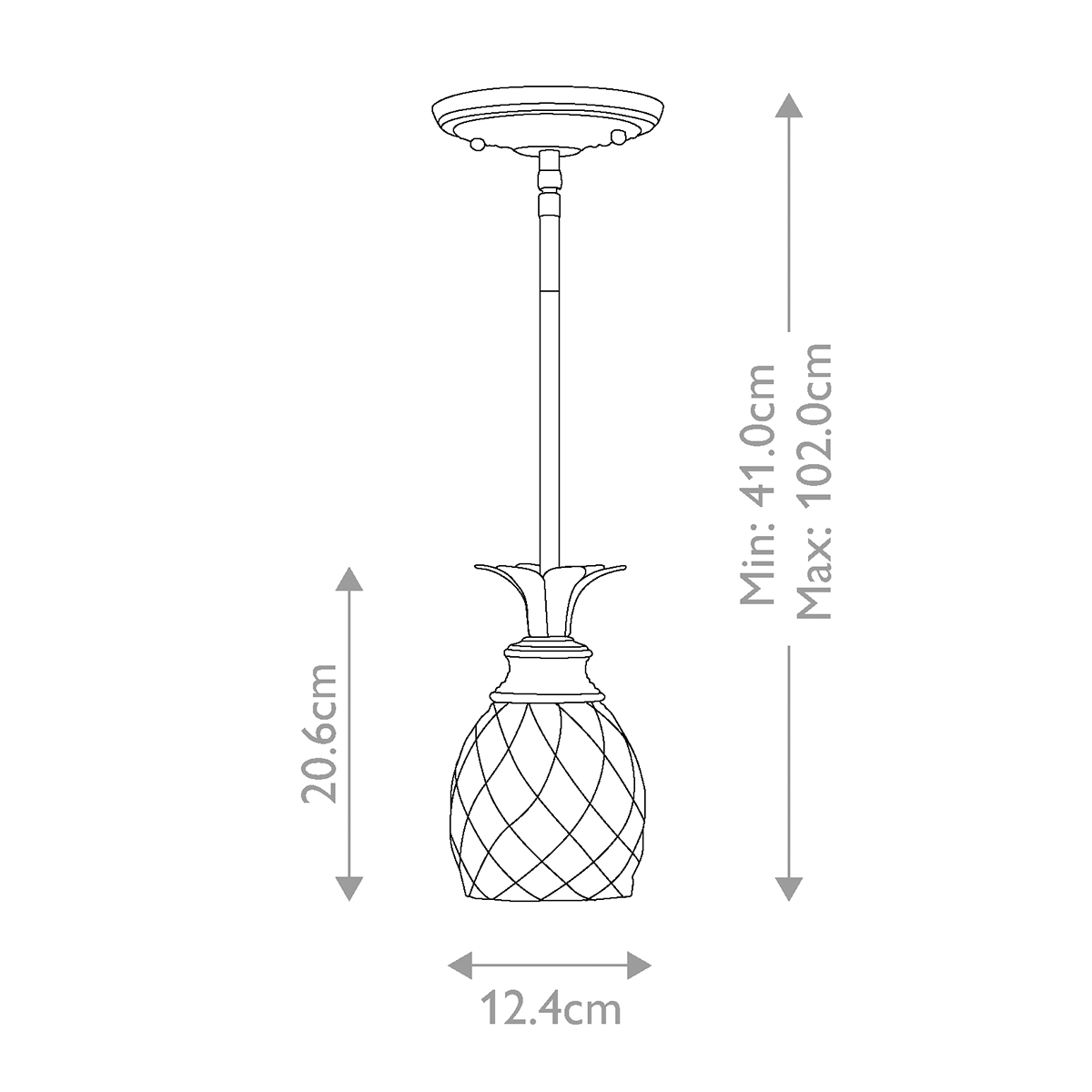 Подвесной светильник цвета латунь с прозрачнымплафоном в форме ананаса Hinkley в Омске