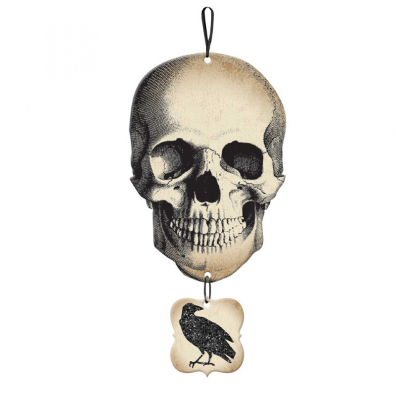 Аксессуар HALLOWEEN Hanging Skull Серый Черный в Омске | Loft Concept 