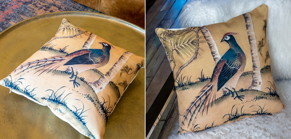 Декоративная подушка Beige and Green Chinoiserie 6 - Loft-Concept в Омске