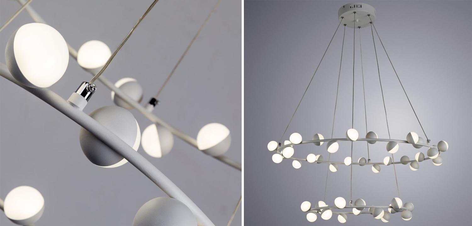 Люстра Vilelme Chandelier white double - фото