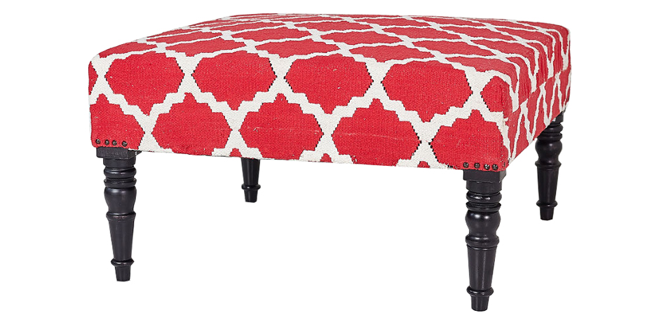 Оттоманка с красным орнаментом - Loft-Concept в Омске
