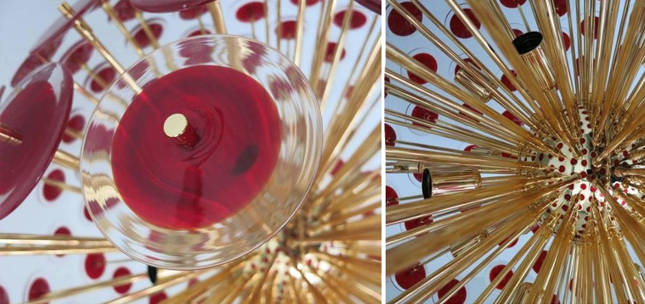 Murano Red Disco Glass Sputnik Chandelier Vistosi Murano Red Disco Glass Sputnik Chandelier Vistosi - Loft-Concept в Омске