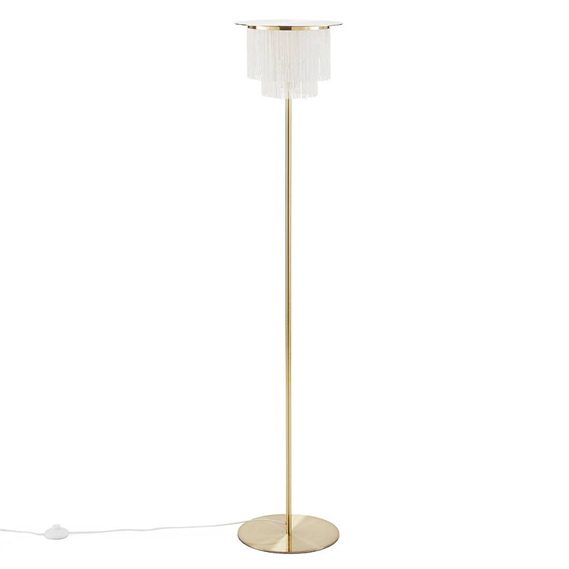 Торшер Houtique Floor lamp Cream Кремовый Латунь в Омске | Loft Concept 