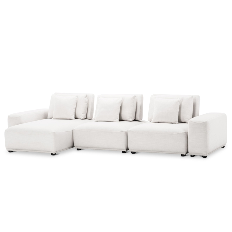 Диван Eichholtz Sofa Mondial Lounge white Белый Черный в Омске | Loft Concept 