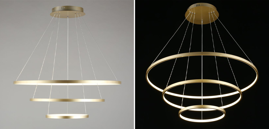 Люстра Ring Horizontal Trio Gold Люстра Ring Horizontal Trio Gold - Loft-Concept в Омске