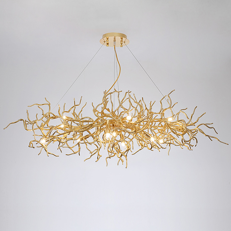 Люстра Felicite Long Gold Branches Chandelier Золотой в Омске | Loft Concept 