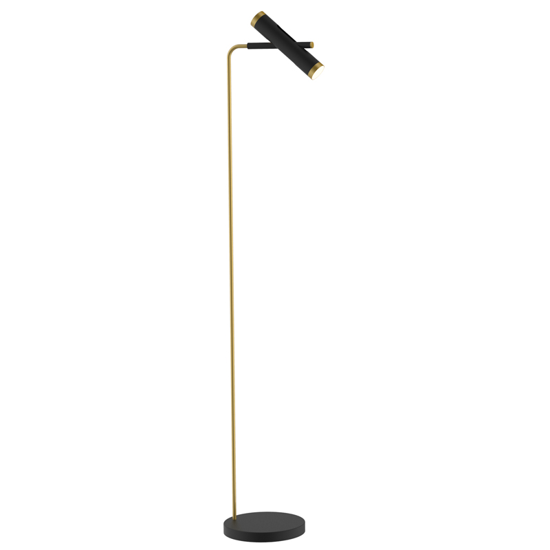 Торшер Rainer Floor Lamp black Черный Золотой в Омске | Loft Concept 