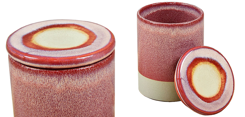 Керамическая круглая розовая шкатулка Амбре 16 см - Loft-Concept в Омске