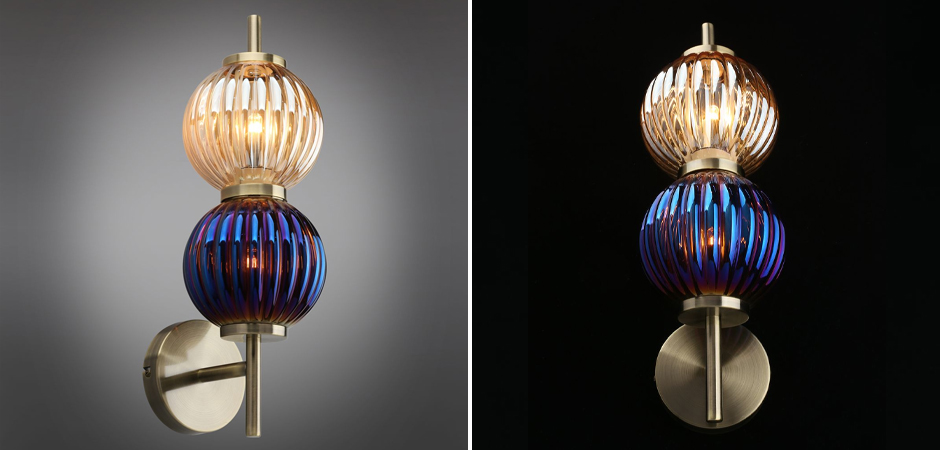 Бра Shell Beads с цветным стеклом Бра Shell Beads с цветным стеклом - Loft-Concept в Омске