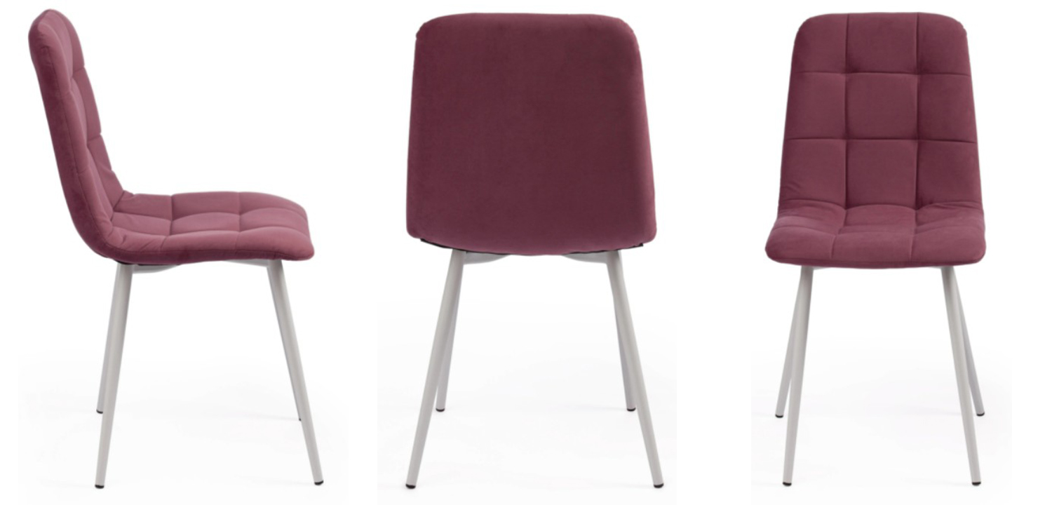 Стул Nancy Velour Plum Chair - фото