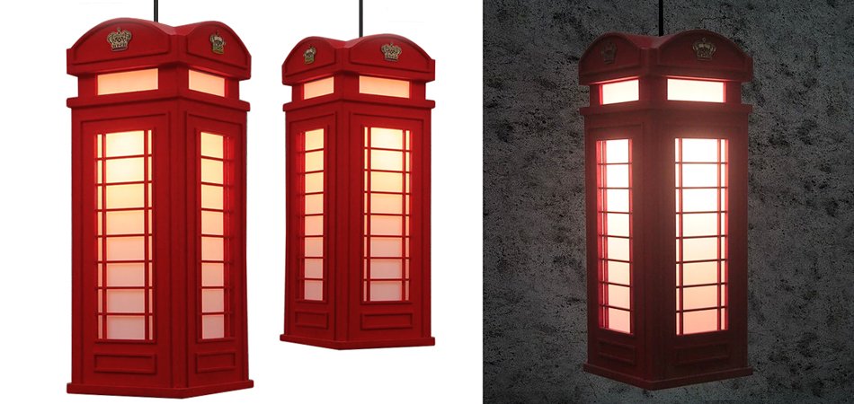 Подвесной светильник London Phone Booth Pendant - Loft-Concept в Омске
