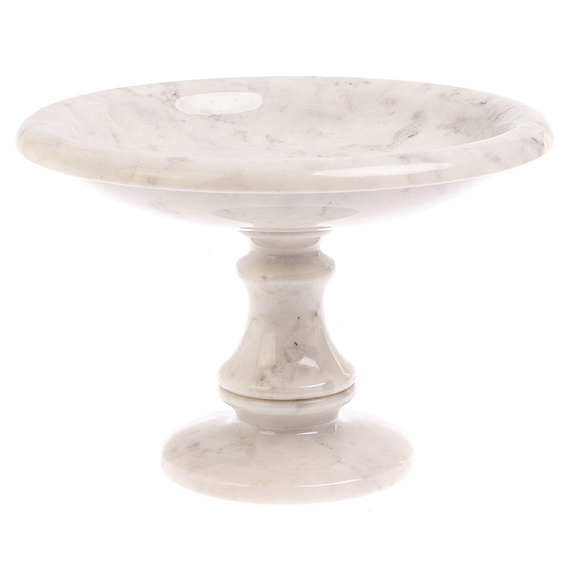 Фруктовница большая из натурального камня Мрамор Белый Natural Stone Fruit Bowls Белый Мрамор Bianco в Омске | Loft Concept 