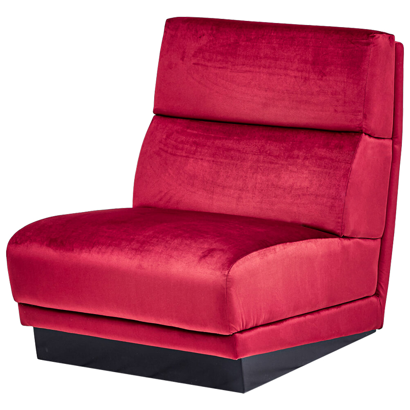 Кресло Berkeley Chair Crimson Малиновый (Crimson) Черный в Омске | Loft Concept 