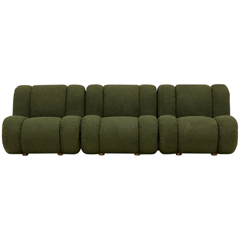 Модульный диван Erasmus Modular Sofa Green Зеленый Коричневый в Омске | Loft Concept 