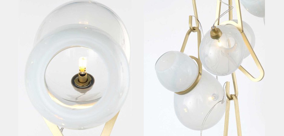 Люстра White glass trap Люстра White glass trap - Loft-Concept в Омске