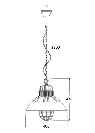 Подвесной светильник Loft Industrial Metal Cage Elder в Омске