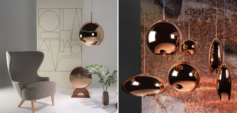 Люстра Tom Dixon Copper Wide Pendant Lamp Люстра Tom Dixon Copper Wide Pendant Lamp - Loft-Concept в Омске