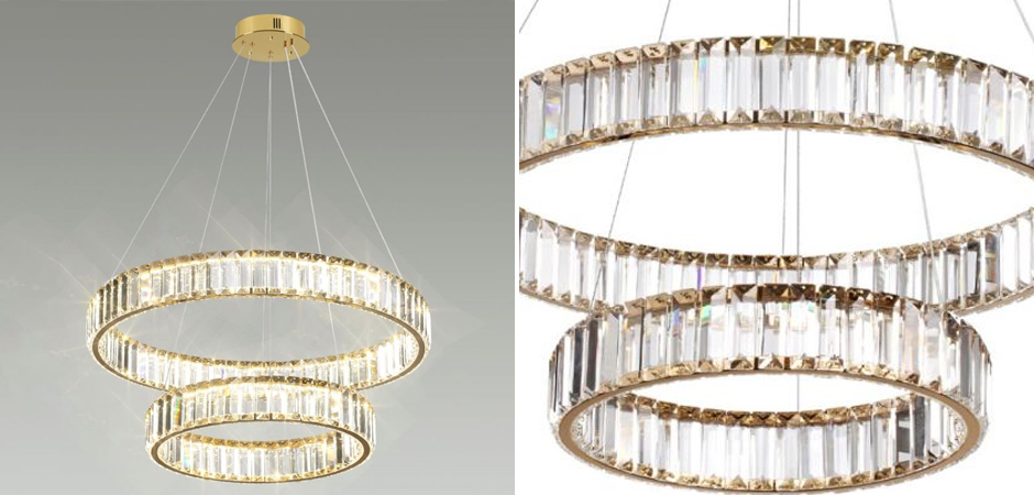 Люстра Хрустальная Ring Horizontal 2 кольца Люстра Хрустальная Ring Horizontal 2 кольца - Loft-Concept в Омске
