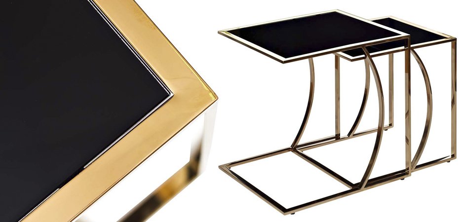 Приставной стол Metal Crescent Side Table Gold Приставной стол Metal Crescent Side Table Gold - Loft-Concept в Омске