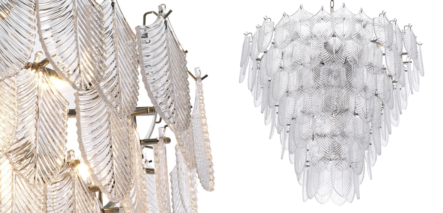Люстра Eichholtz Chandelier Verbier L clear - фото