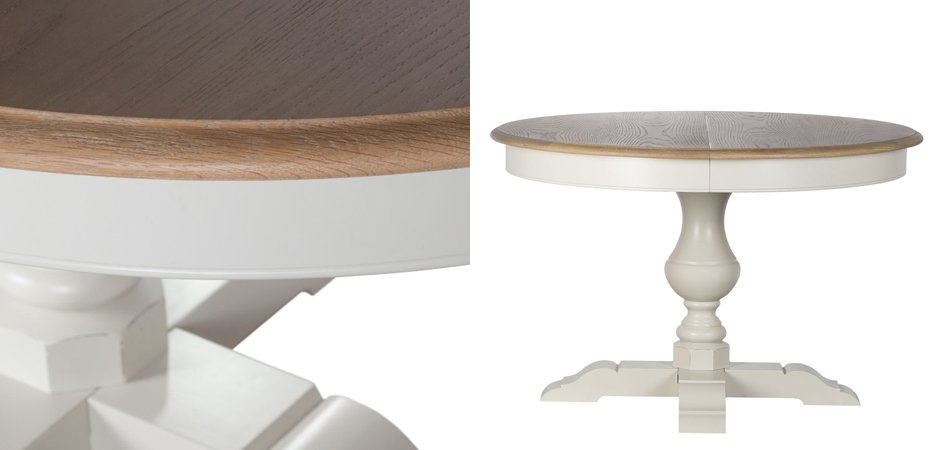 Provence Round Dining Table White раскладной стол Provence Round Dining Table White раскладной стол - Loft-Concept в Омске