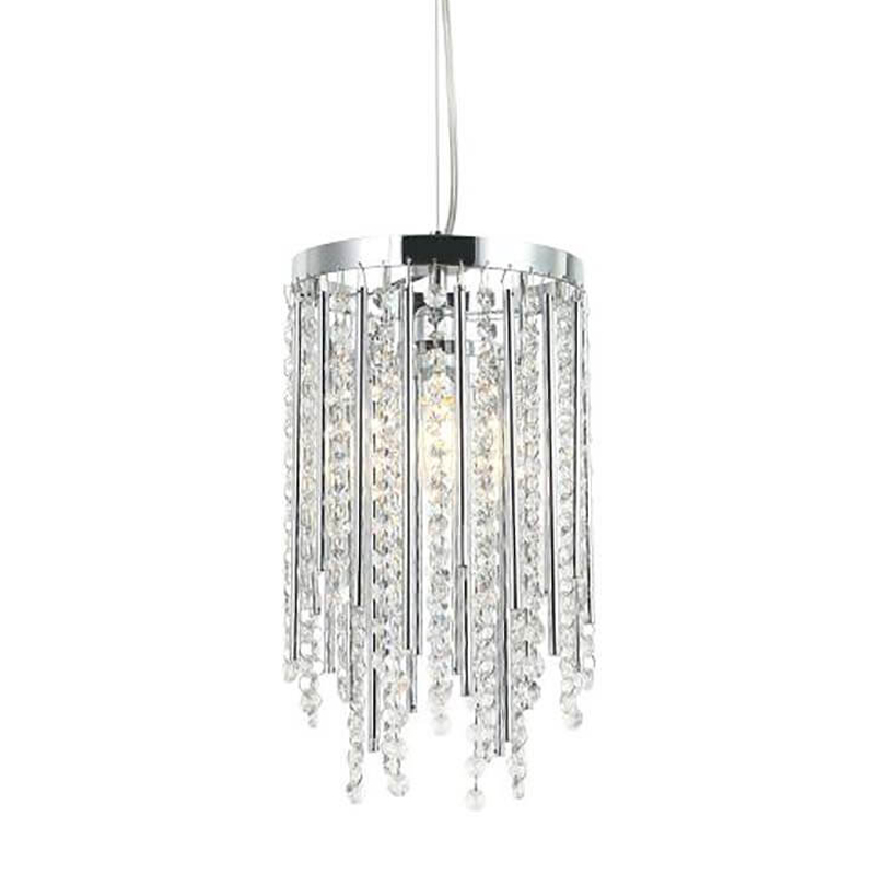 Подвесной светильник Crystal Wind Chimes Chrome Hanging Lamp Хром Прозрачный в Омске | Loft Concept 