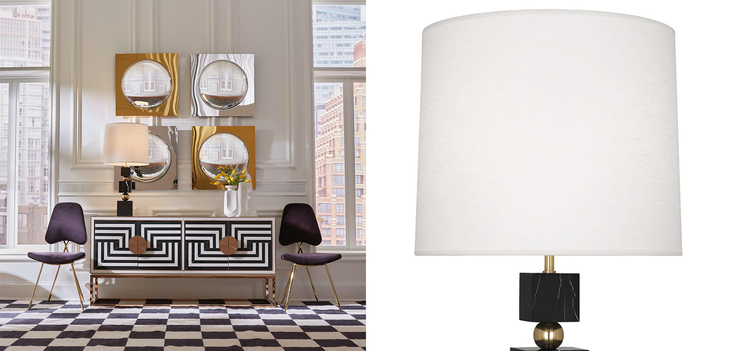 Настольная лампа Totem Table Lamp Black Marble - фото