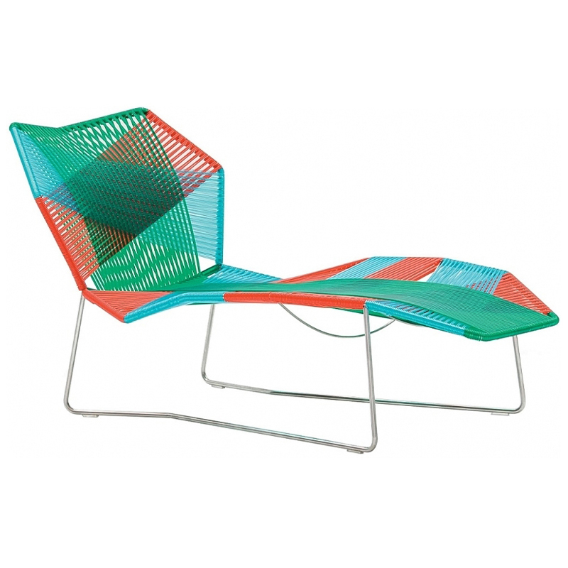 Шезлонг Moroso Chaise Longue Tropicalia Мульти Зеленый Красный Бирюзовый в Омске | Loft Concept 