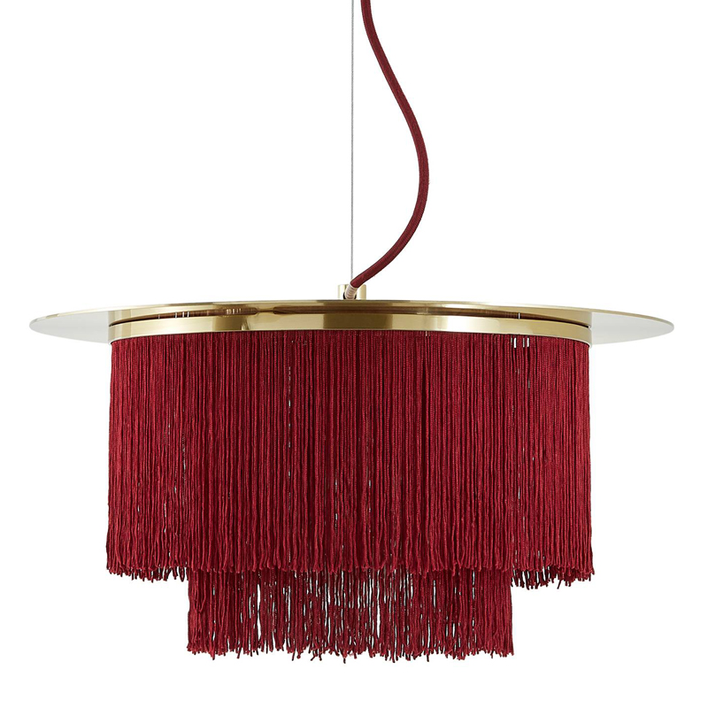 Люстра Houtique Chandelier Burgundy Бургундский красный Латунь в Омске | Loft Concept 