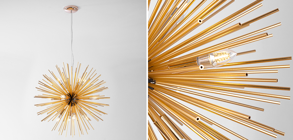 Huge Sputnik Chandelier Gold and Black Huge Sputnik Chandelier Gold and Black - Loft-Concept в Омске