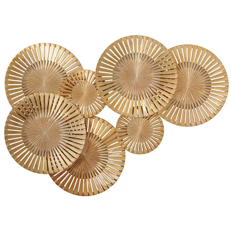 Арт-объект Apollo Gold Wall Plaque Disc gap 7 Золотой в Омске | Loft Concept 